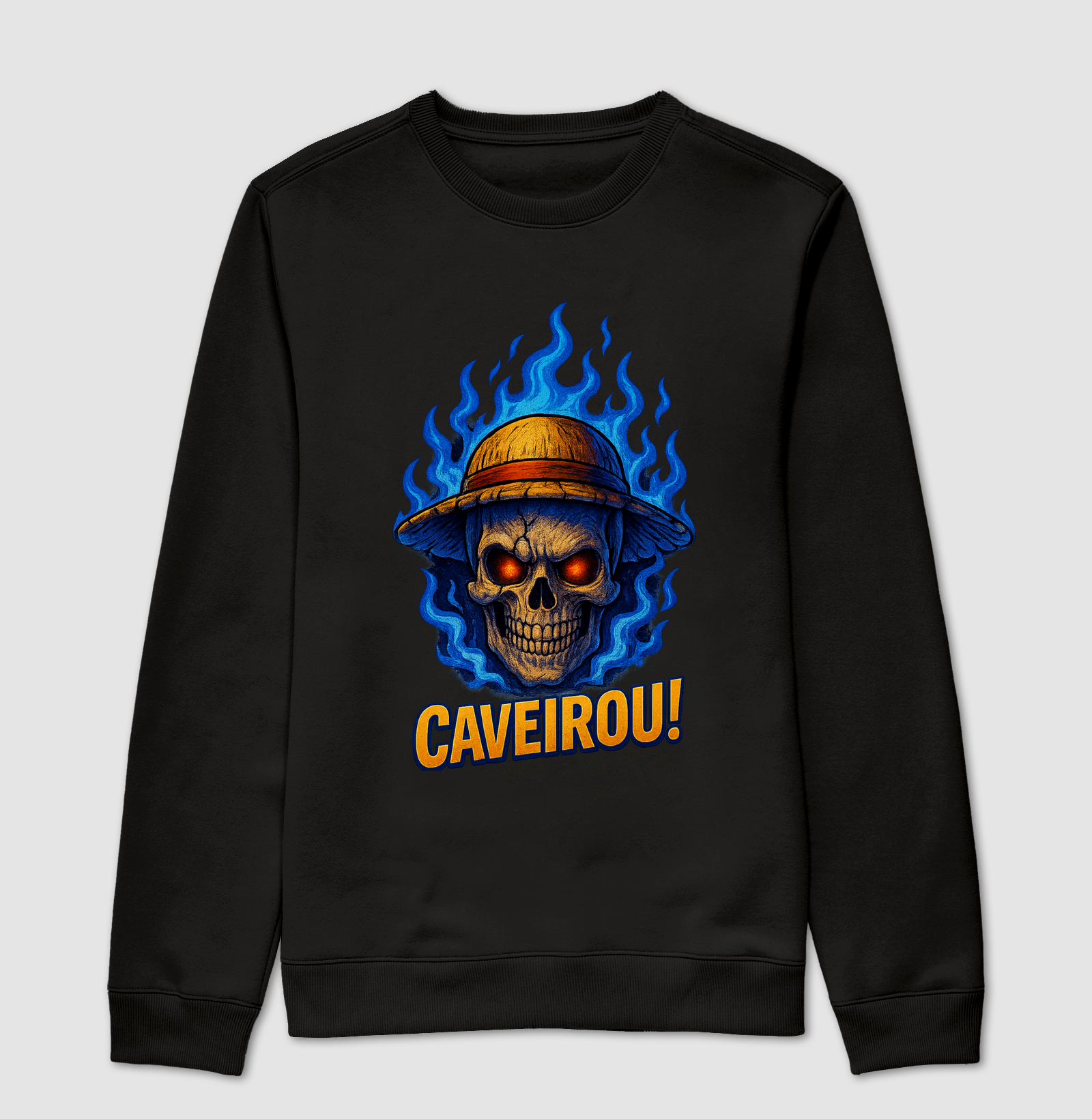 Blue Flame Pirate Skull