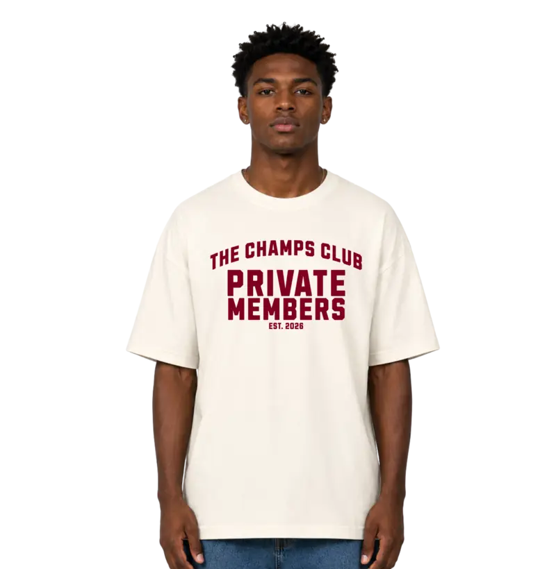 Camiseta Oversized Unissex Private Members Vinho