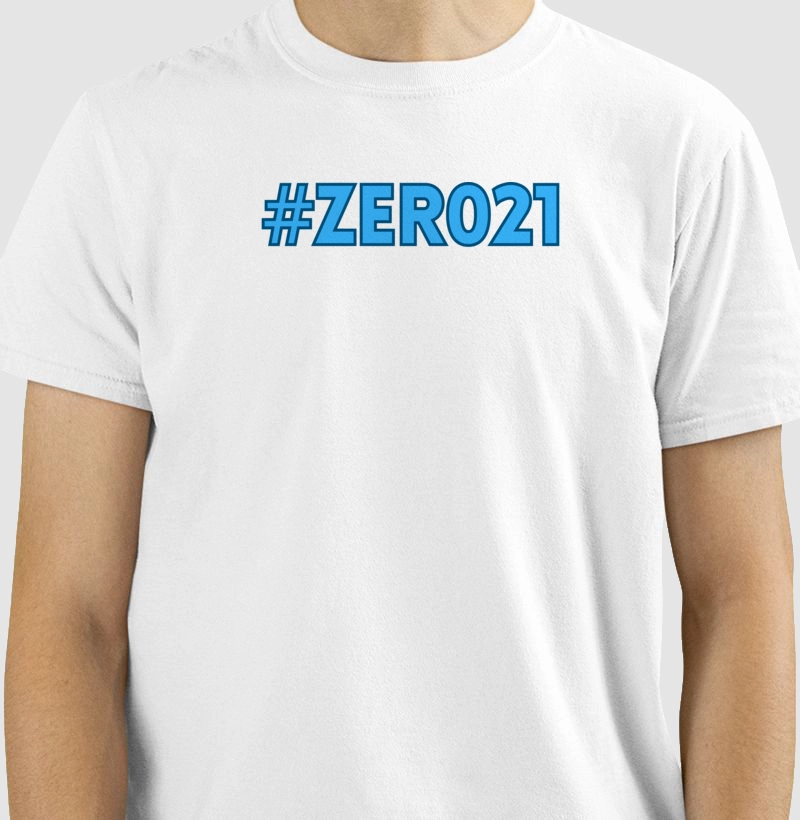 Camiseta #ZERO21 Blue