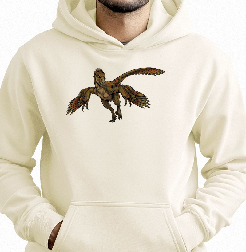 Blusa Dinossauro Moletom Velociraptor Furioso Algodão Premium Dinoloco
