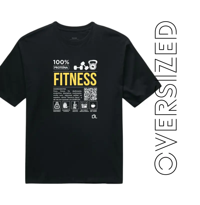 Rótulo Fitness - Camiseta Oversized