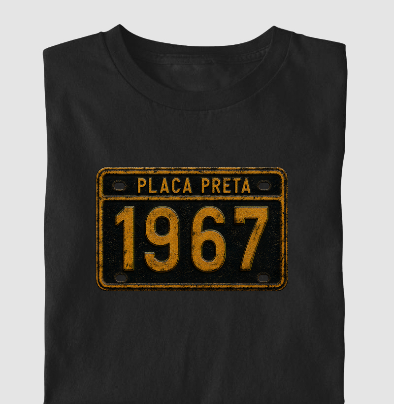 Camiseta Placa Preta 1967