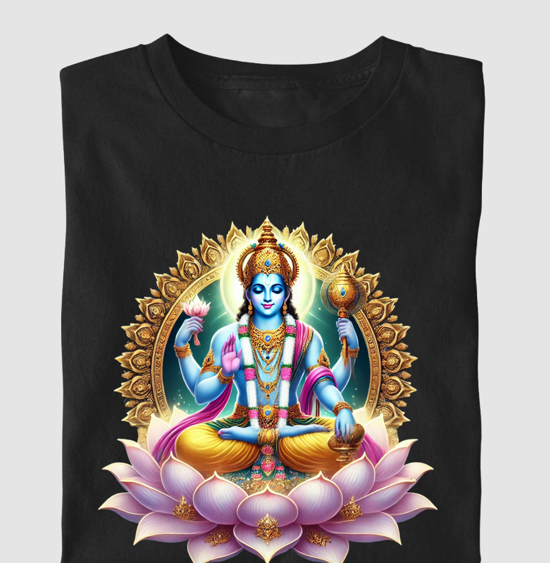 Senhor Vishnu e a Flor de Lotus