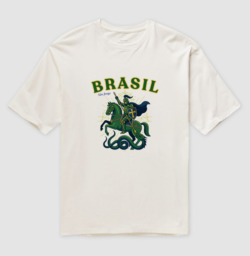 Camiseta Oversized Brasil São Jorge