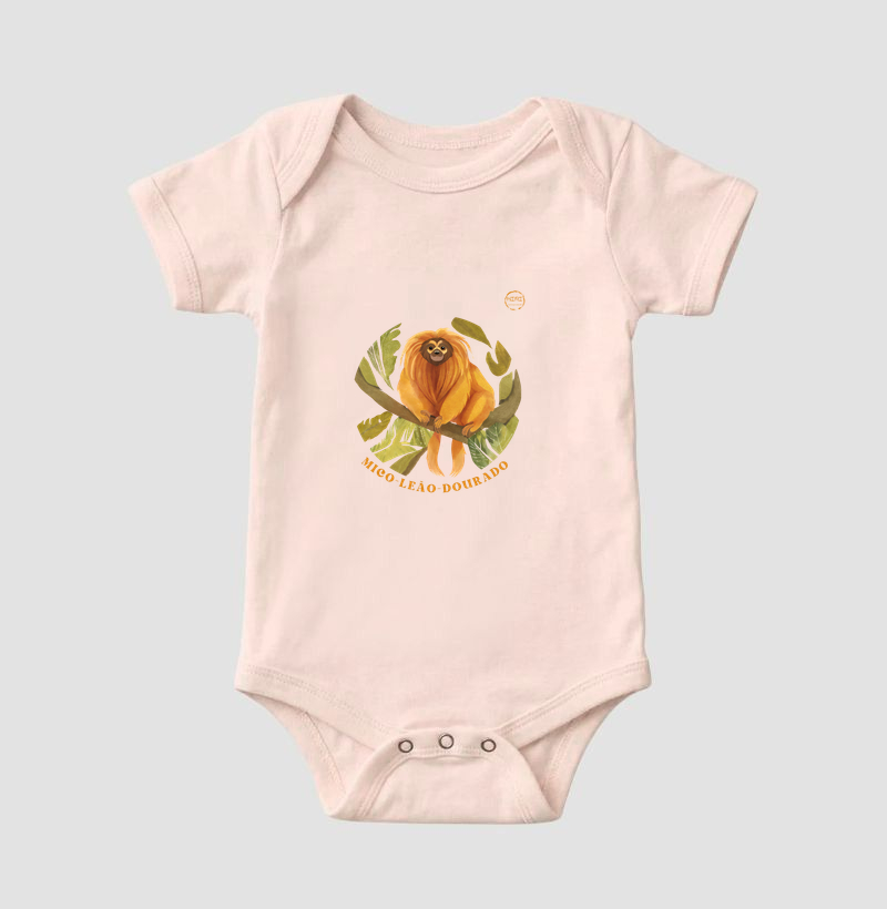 Body Infantil KIRI - Mico-Leao-Dourado