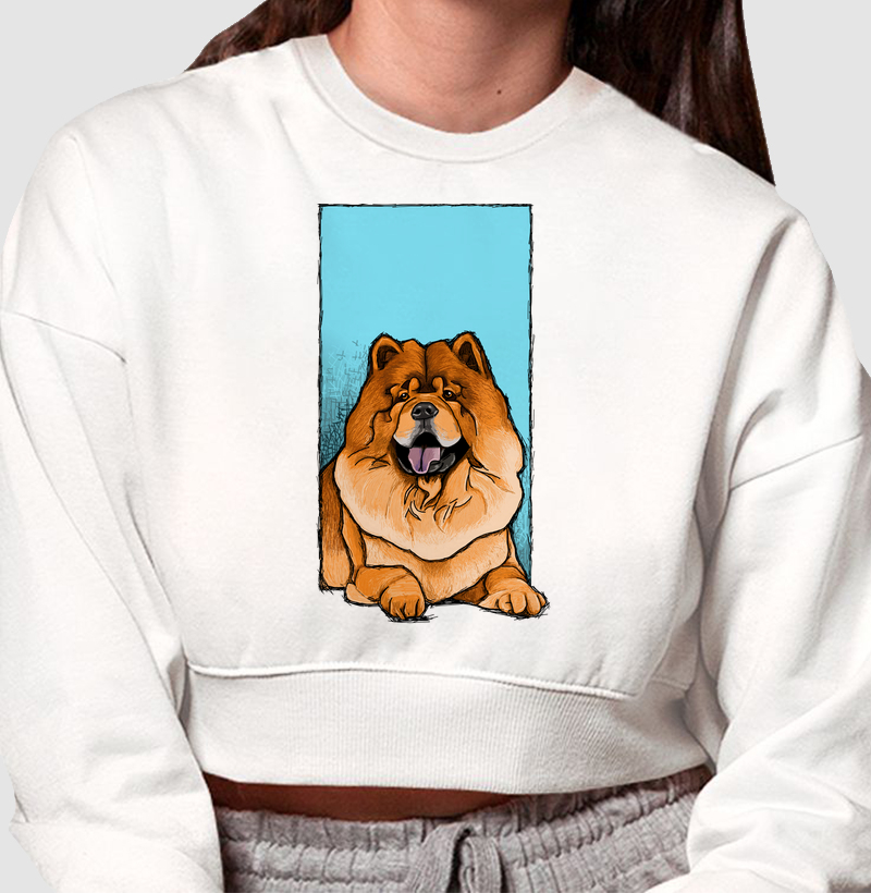 Cropped Moletom Cachorro Chow Chow