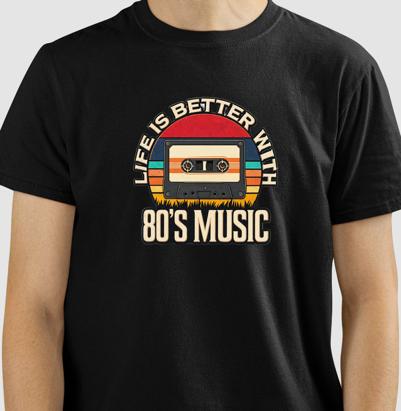 Camiseta Music 80 Retro