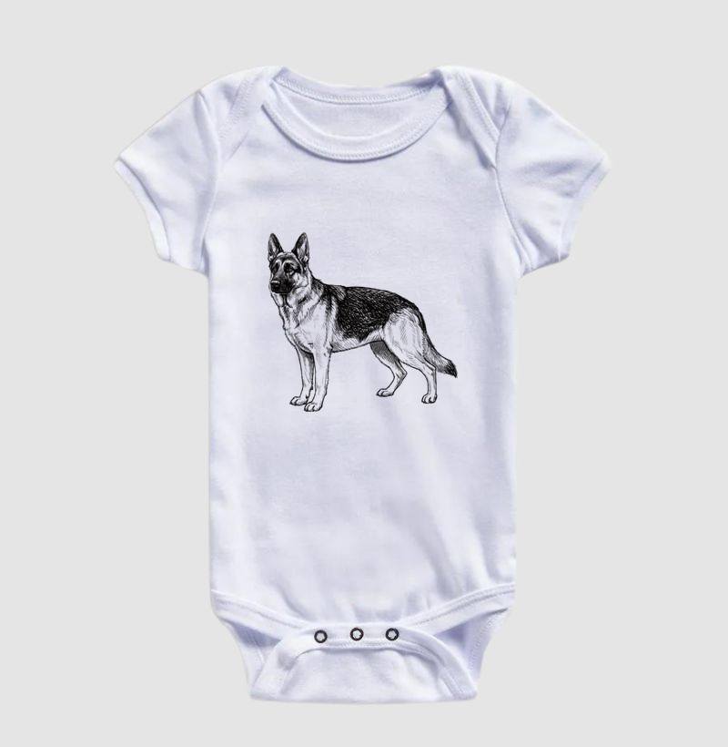 Pastor-Alemão - Desenho - Body Infantil