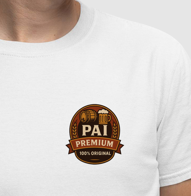 Camiseta Especial Dia dos Pais "Rótulo Pai Premium"
