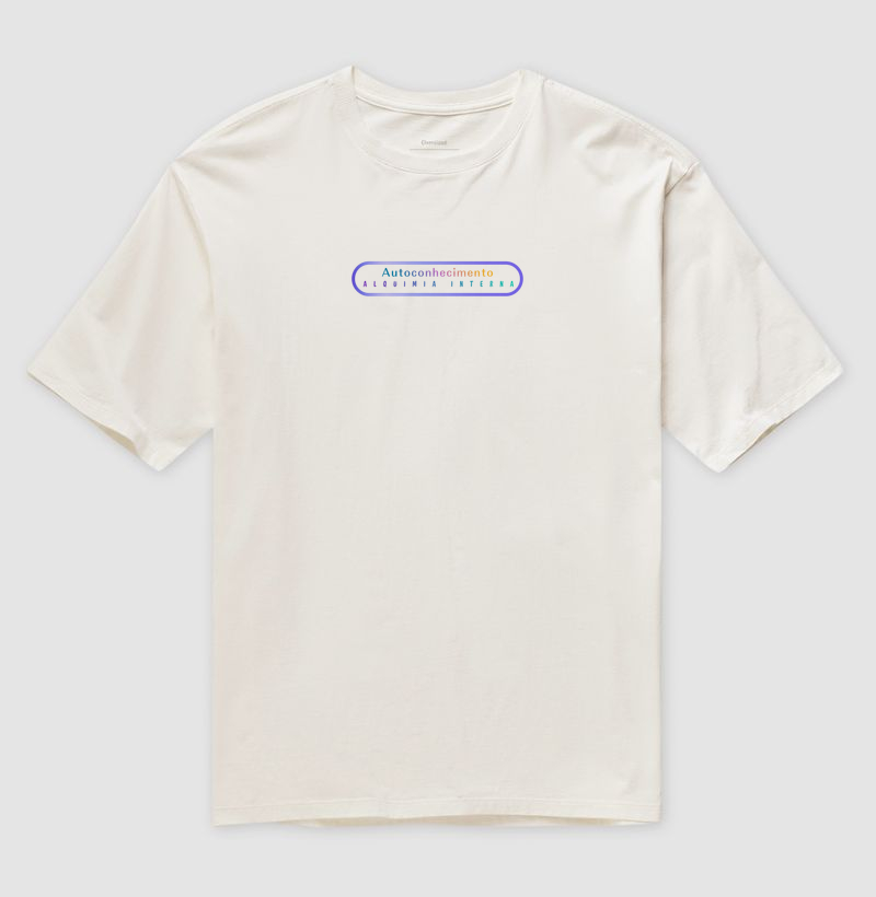 Autoconhecimento – Alquimia Interna” – Estampa minimalista e consciente - Camiseta Oversized