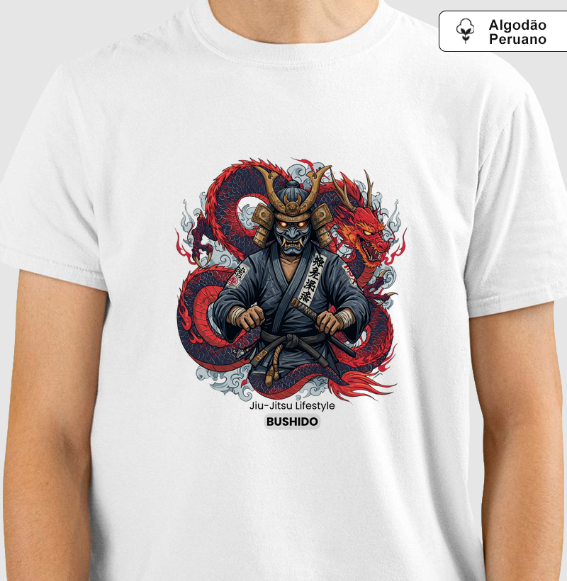 Bushido Samurai - Jiu-Jitsu Lifestyle - Algodão Peruano