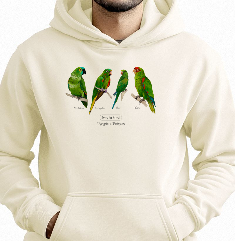 Aves do Brasil - Coletivo Psitas Verdes - Moletom Hoodie