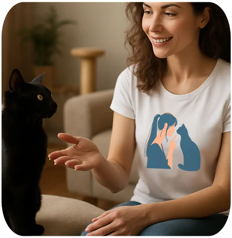 EU CONVERSO COM MEU GATO FEM.