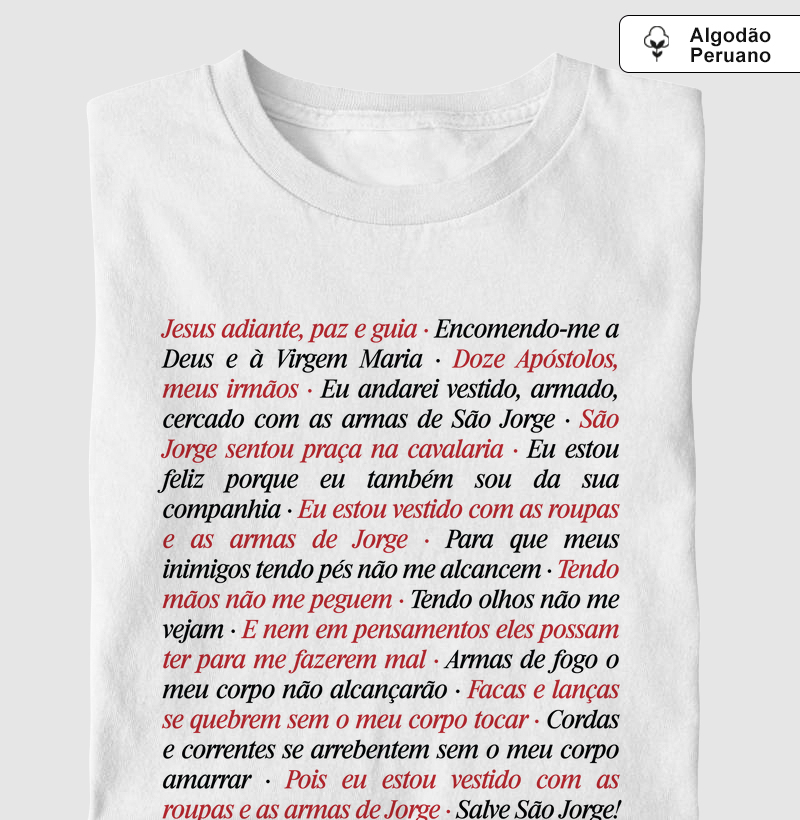 Algodão Peruano - Prece a São Jorge
