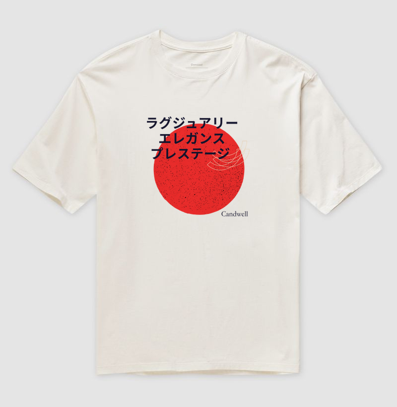 Candwell Oriental Oversized Tee — Off White