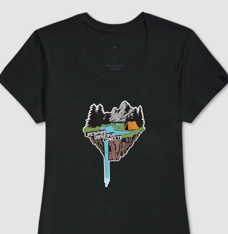 Camiseta Respire Observe Conect - Feminina