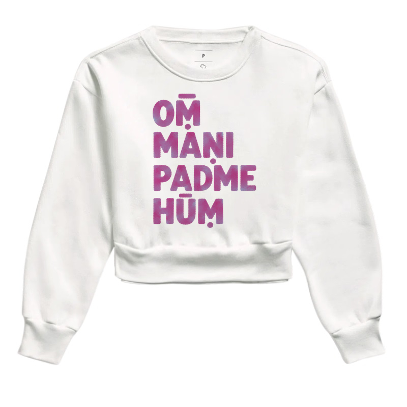 Om Mani Padme Hum - Cropped Moletom