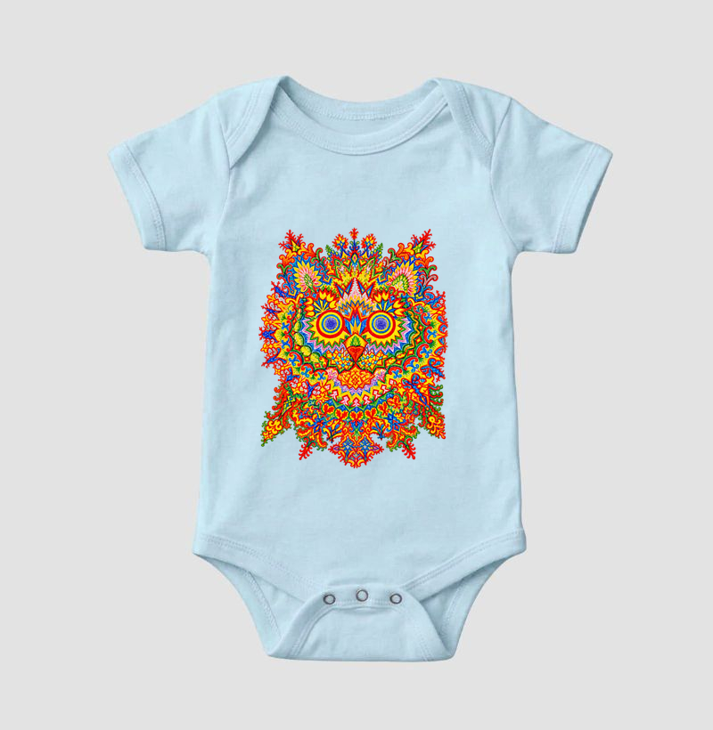 Sem Título (Psychedelic Cat) - Louis Wain - Body Infantil