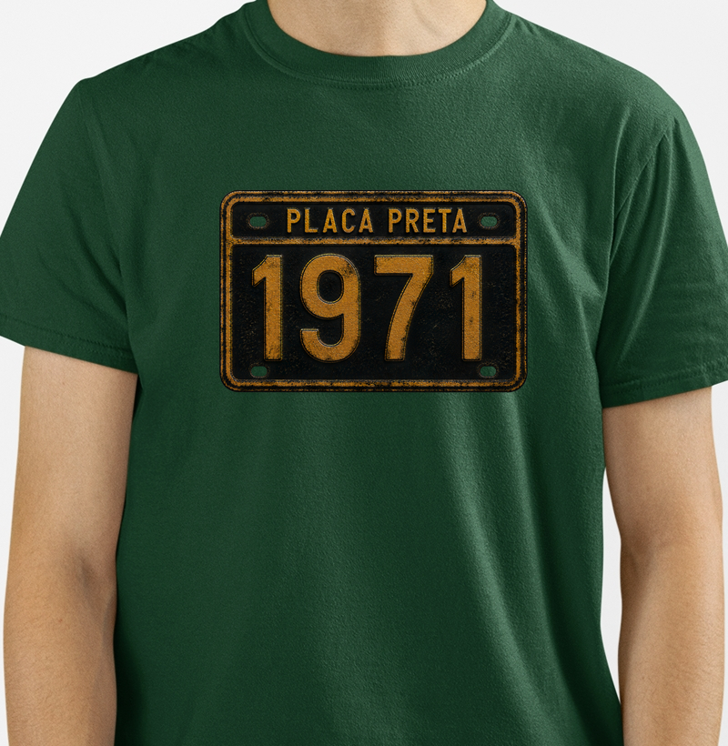 Camiseta Placa Preta 1971
