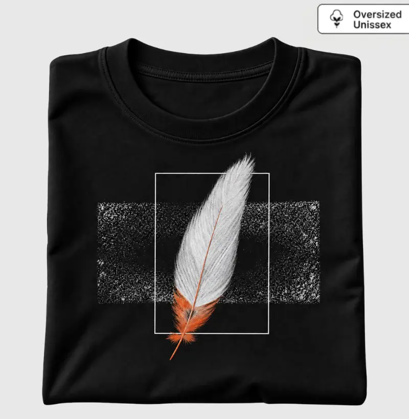 Camiseta Oversized Cristã Feather — Premium