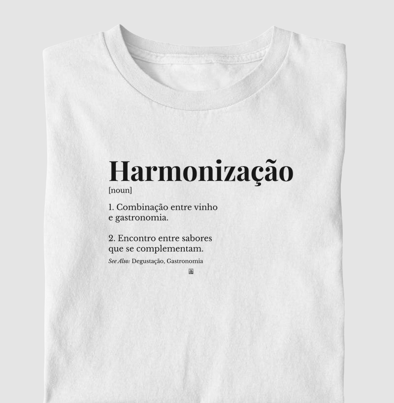 Camiseta Harmonização — Wine Dictionary