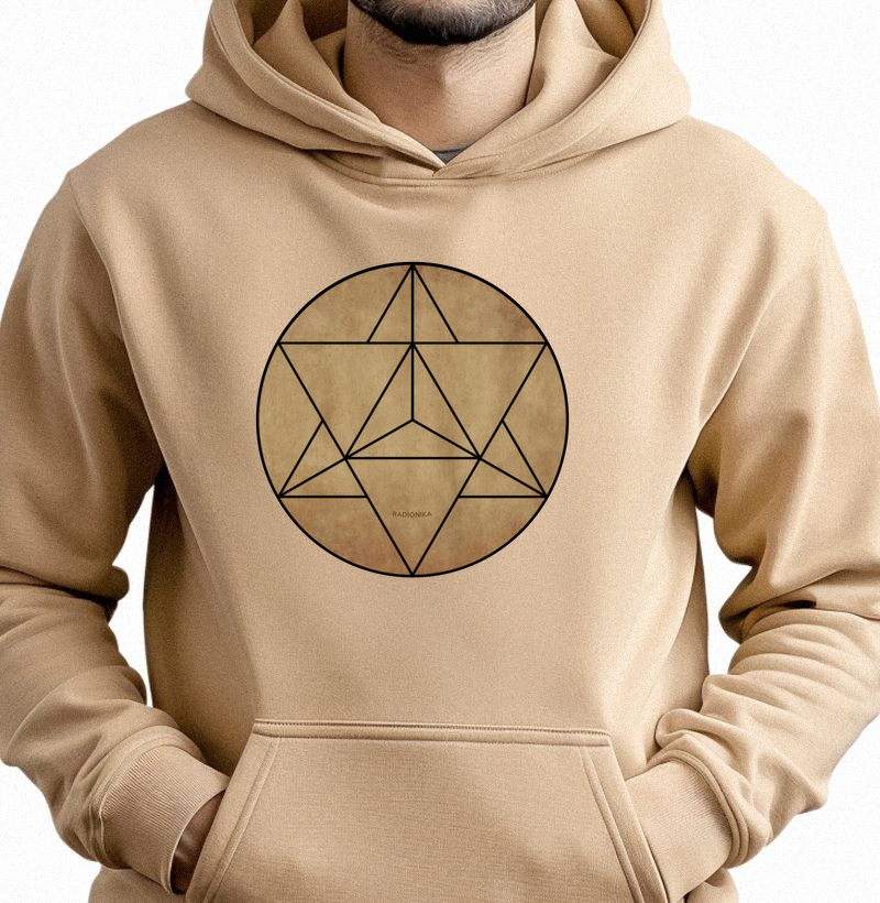 Hoodie Moletom Merkabah – Proteção Vibracional – Estampa Radiônica Unissex