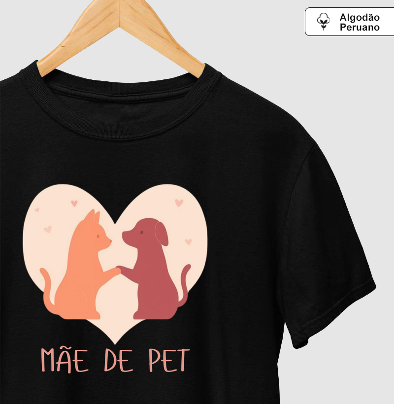 Camiseta Nevada "Mãe de Pet" Amor em Dobro