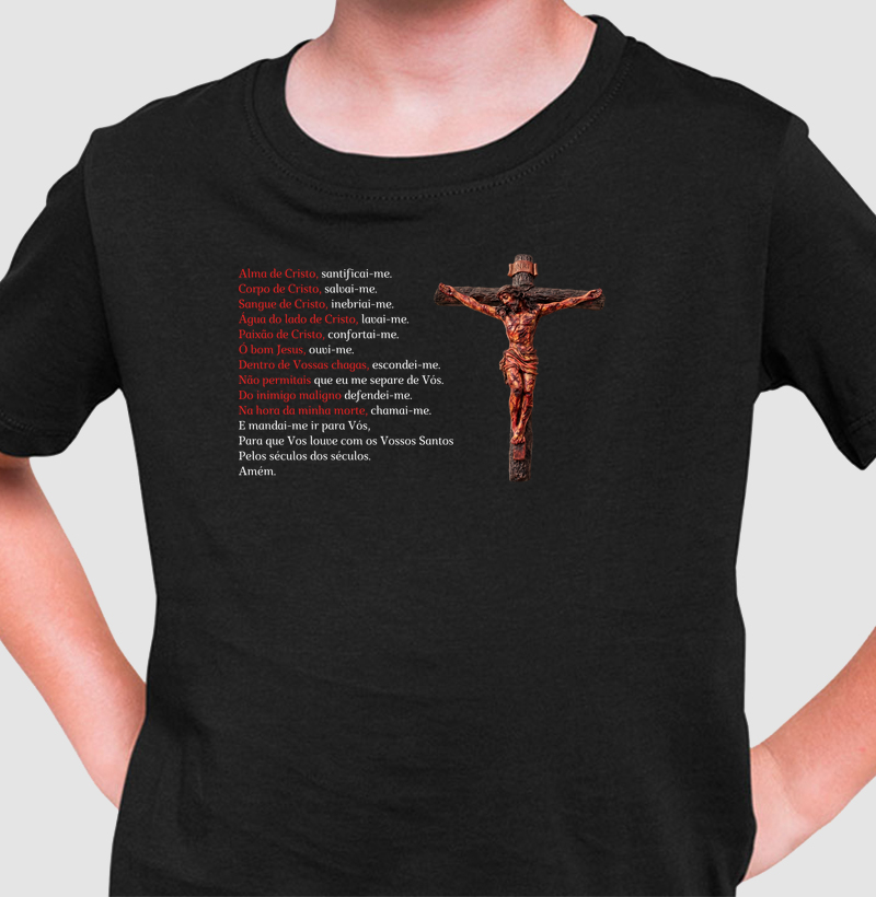 Camiseta Infantil Oração Alma de Cristo