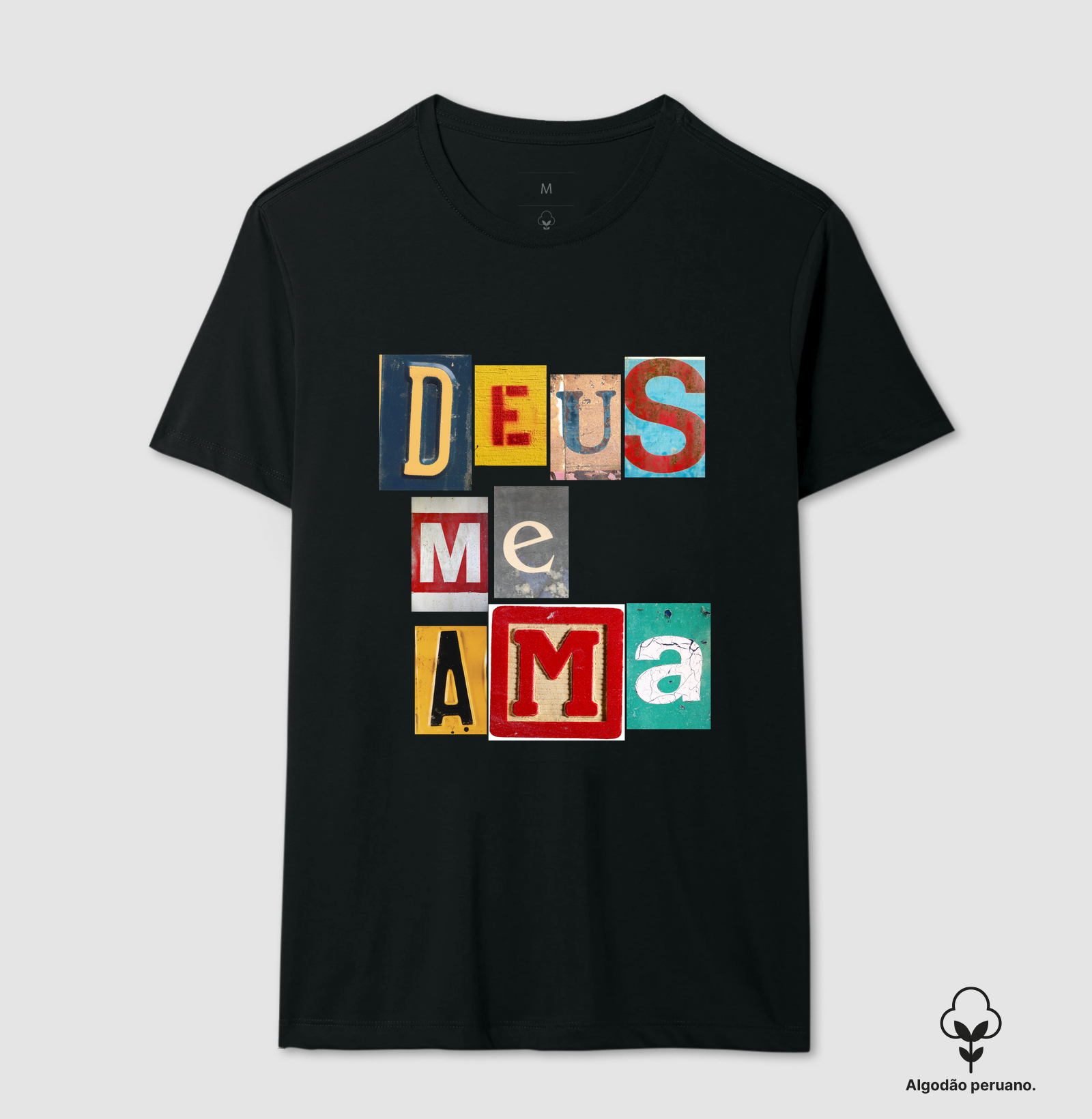 Camiseta Algodão Peruano Cristã Deus Me Ama