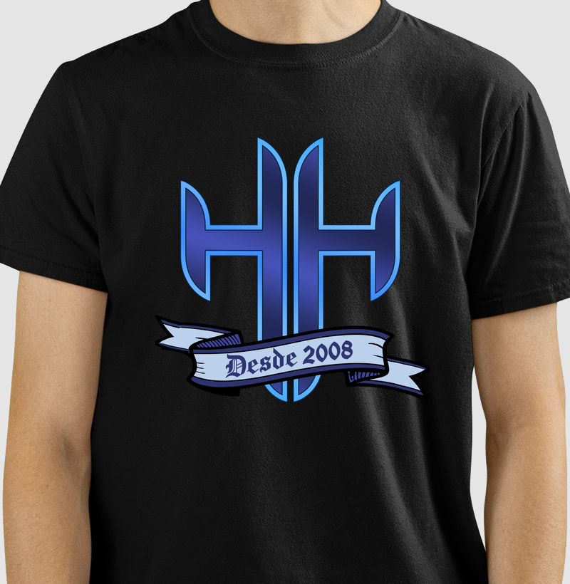 CAMISETA COM ESTAMPA HH DESDE 2008 AZUL