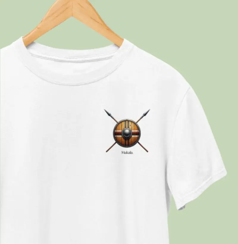 Camiseta Algodão Peruano Coração do Guerreiro - Coleção Raízes