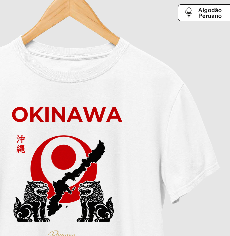 Camiseta Masculina, Feminina, Babylook e Unissex de Algodão Peruano "Okinawa Legacy "