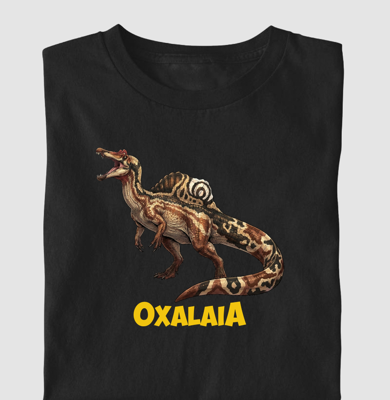 Camiseta Dinossauro Oxalaia Rugindo Algodão Premium Dinoloco