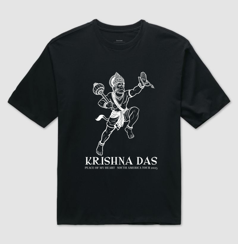 Hanuman Hand - Camiseta Oversized - Estampa Branca