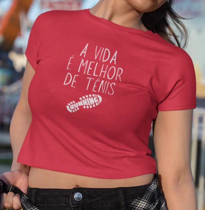 A vida é melhor de tênis de corrida