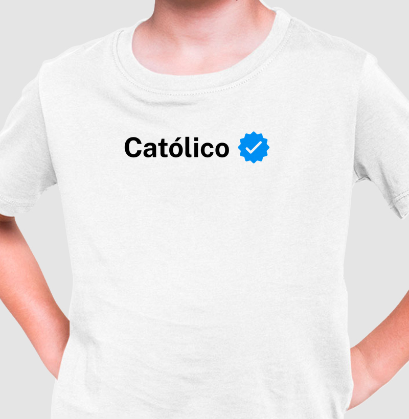 Camiseta Infantil Católico Verificado