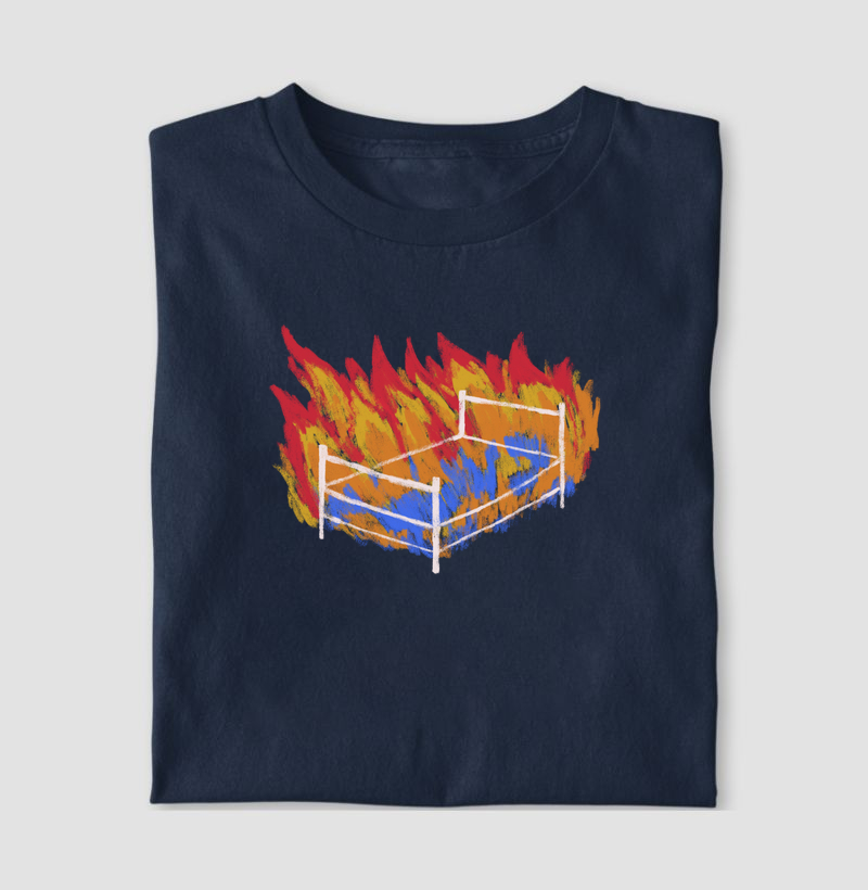 Quando Minha Cama Pegou Fogo Azul Marinho