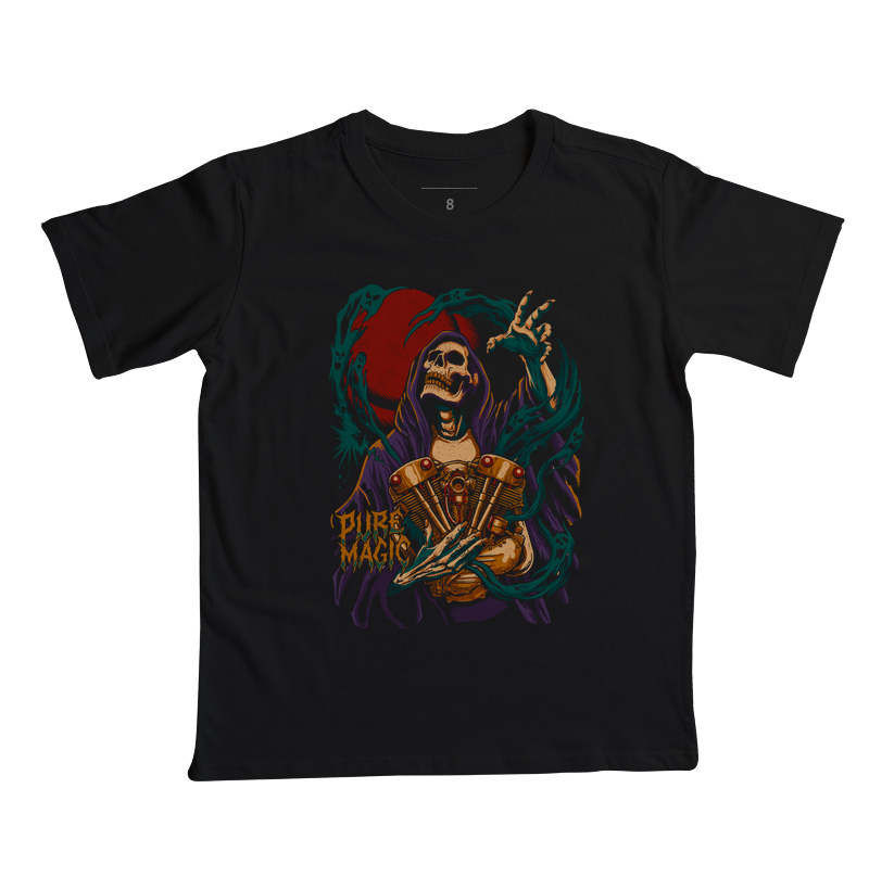 👻 Pura Magia Mecânica. - Camiseta Infantil