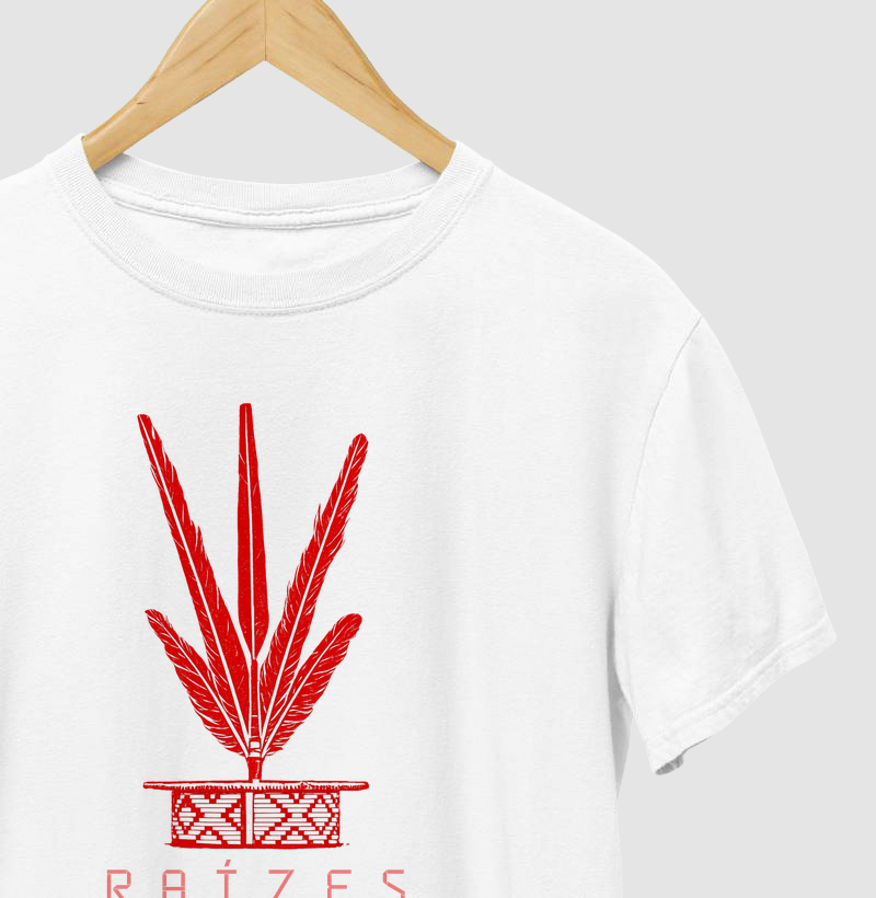 cocar vermelho estêncil