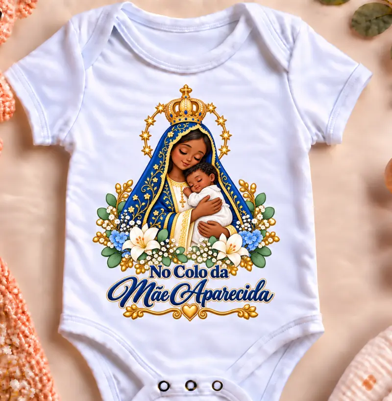 No Colo da Mãe Aparecida - Bebê negro