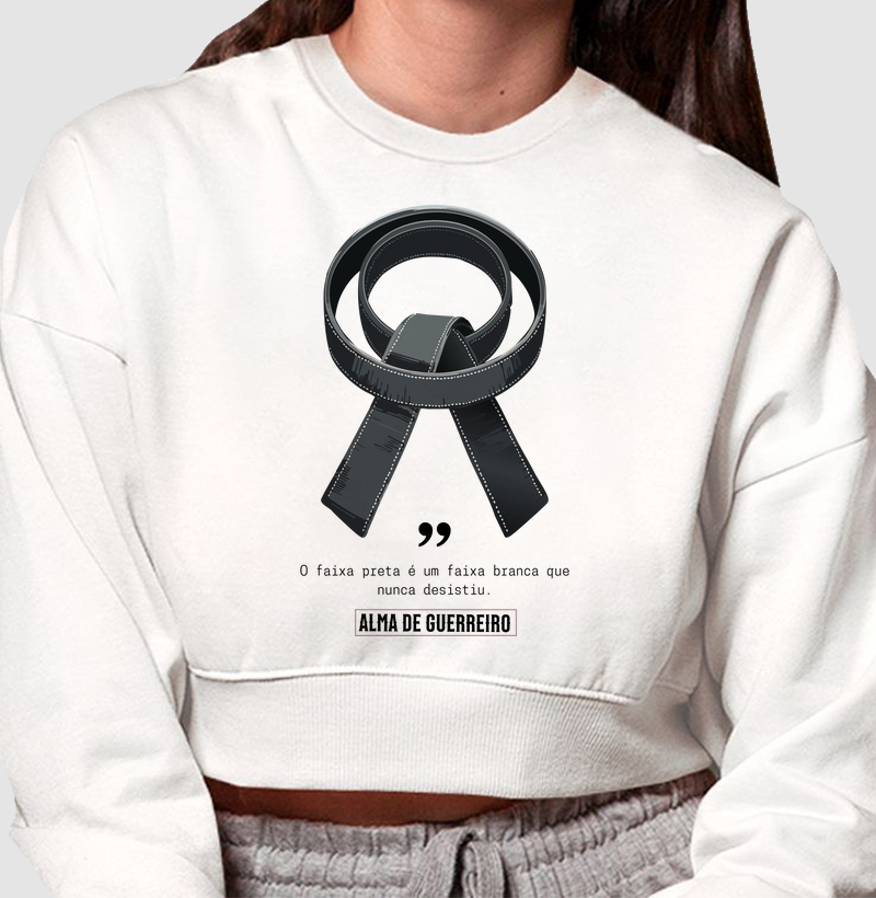 Cropped Moletom ADG Faixa preta 