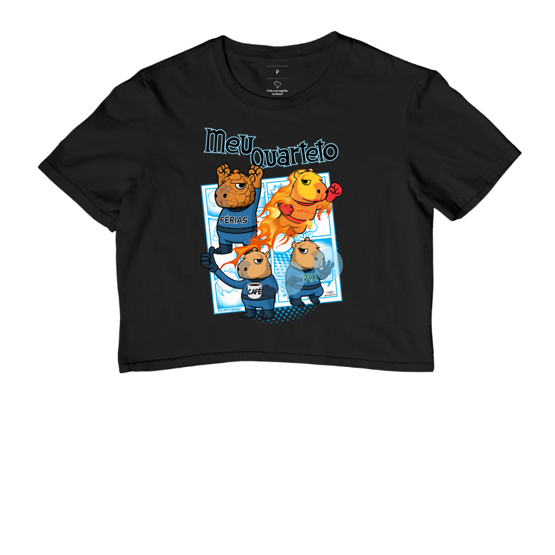 Camiseta Capivara Quarteto - Cropped