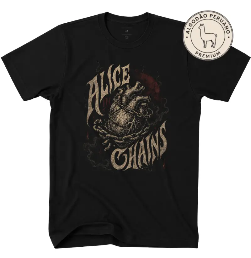 Camiseta Algodão Peruano Chains of Alice