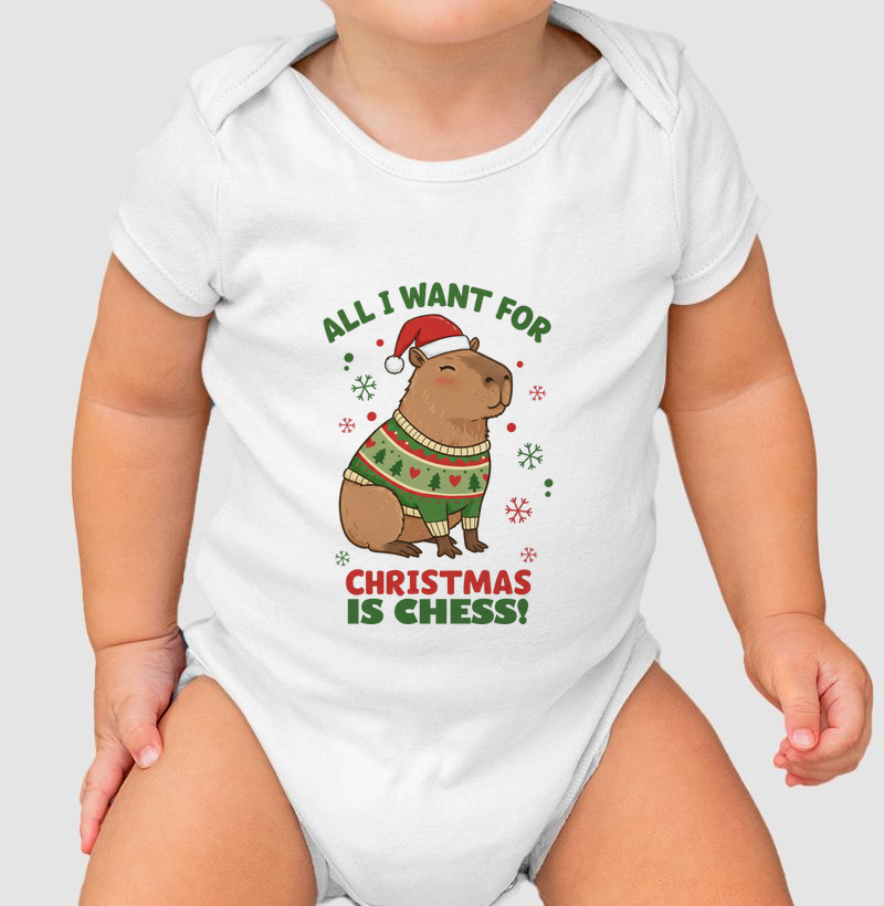 All I want for Christmas is CHESS!  - Body Infantil