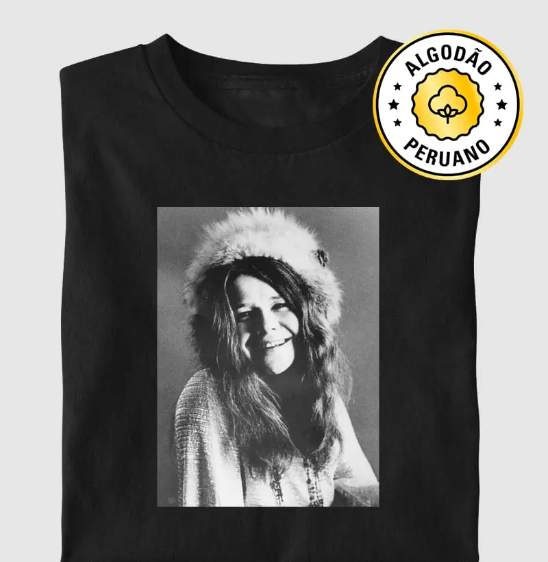 Janis Joplin - 1970 - Camiseta Algodão Peruano