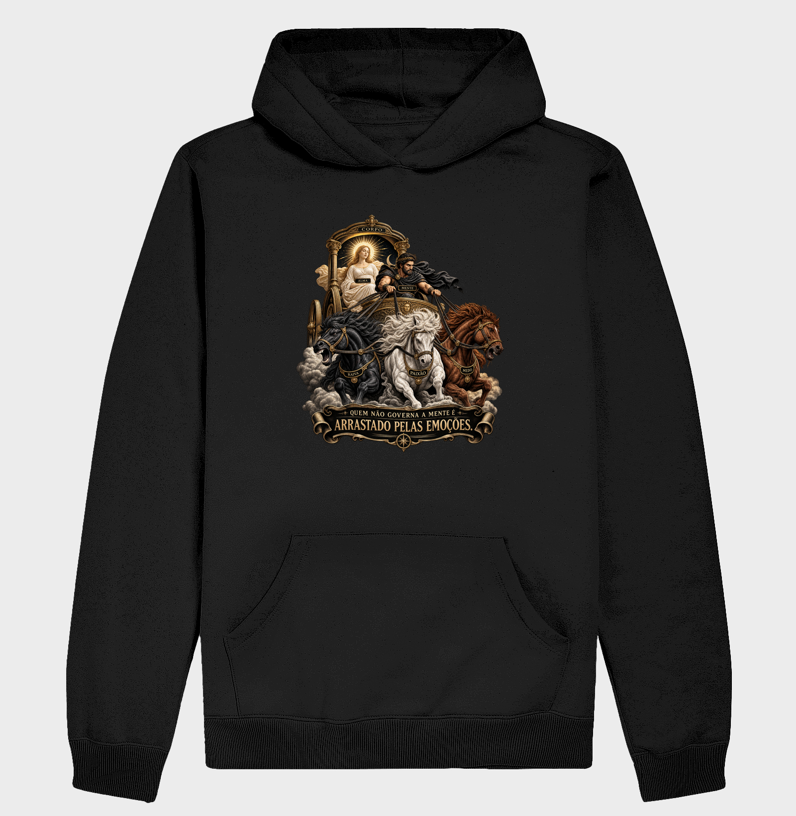 Quem Não Governa a Mente É Arrastado Pelas Emoções. - Hoodie Moletom