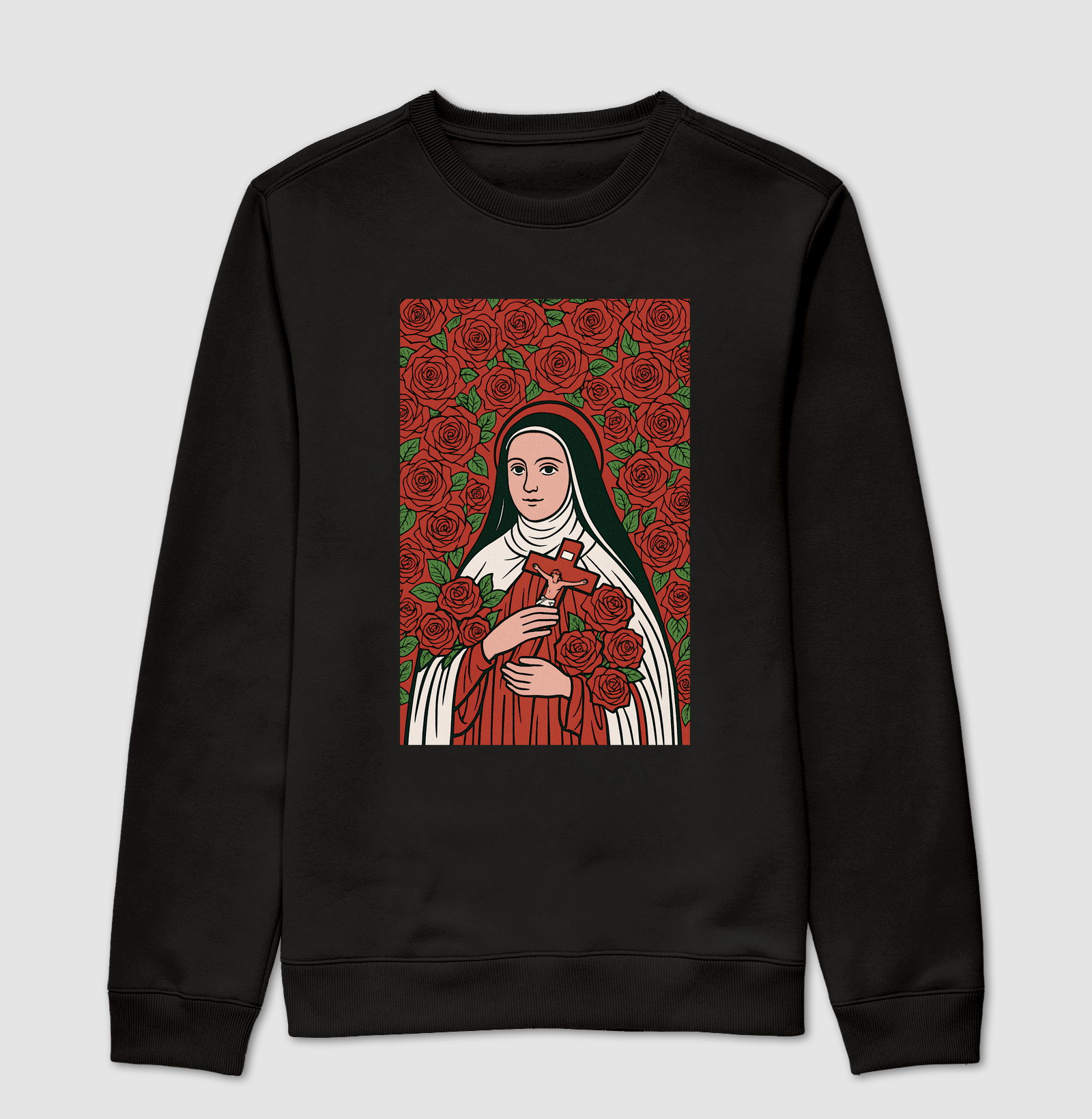 Santa Teresinha com rosas