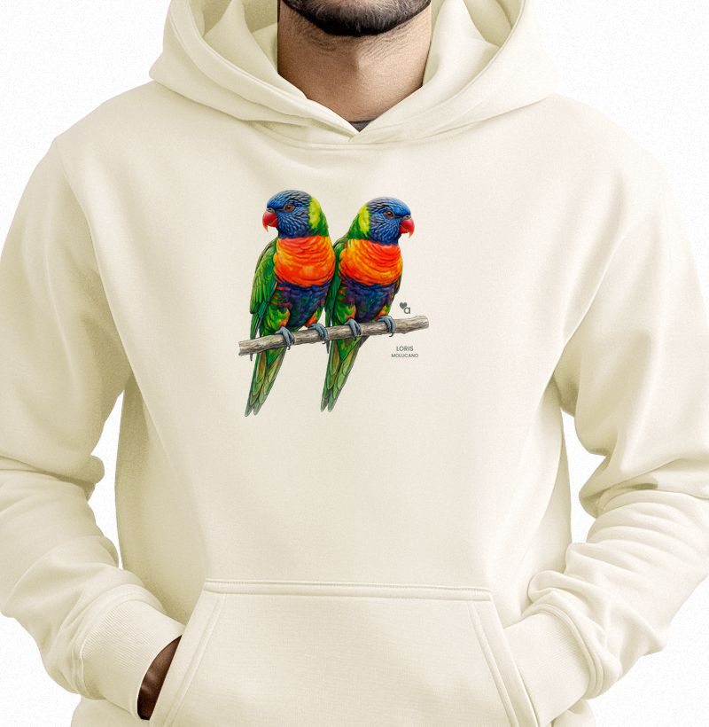 Aves - Lóris Molucano - Moletom Hoodie