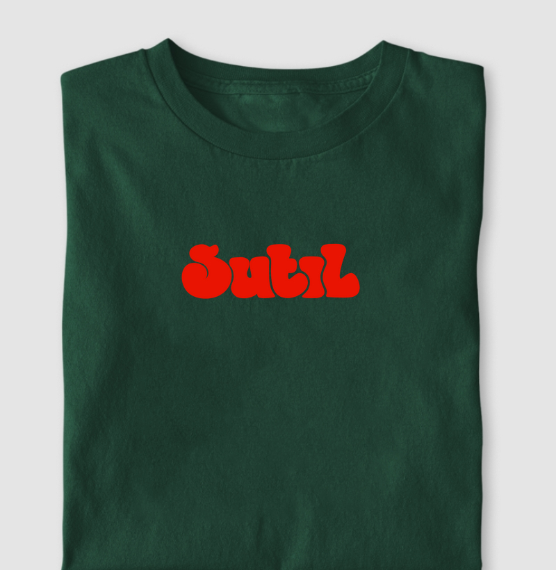 Camiseta Sutil Logo Vermelho 