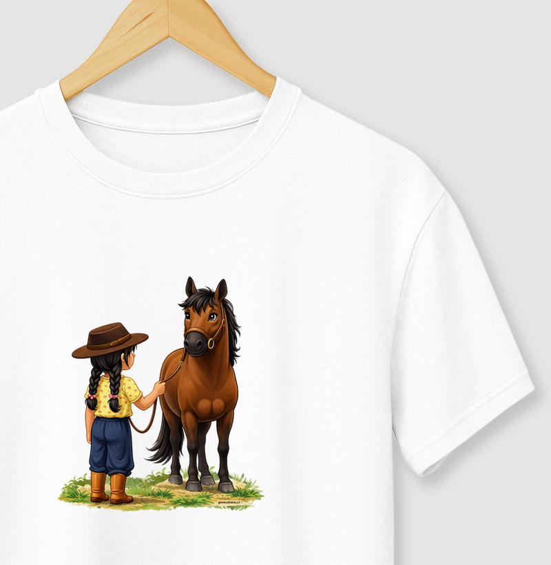 Menina Morena e Cavalo 1